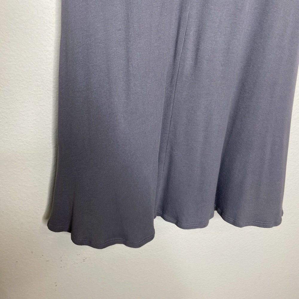 Everly Open Back Micro Ribbed Gray Dress M - Picture 8 of 9